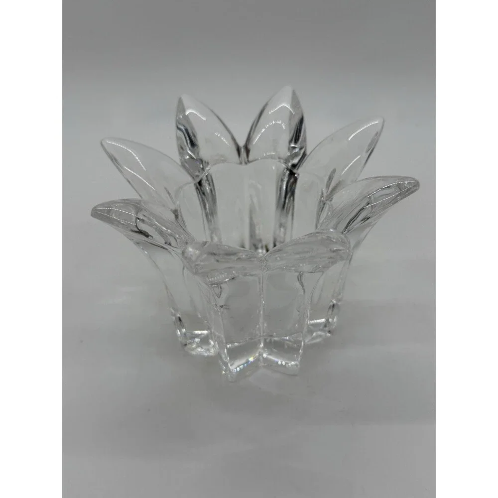 Royal Gallery Lead Crystal Tulip Votive  Candle Holder 1997 Made In Italy‎